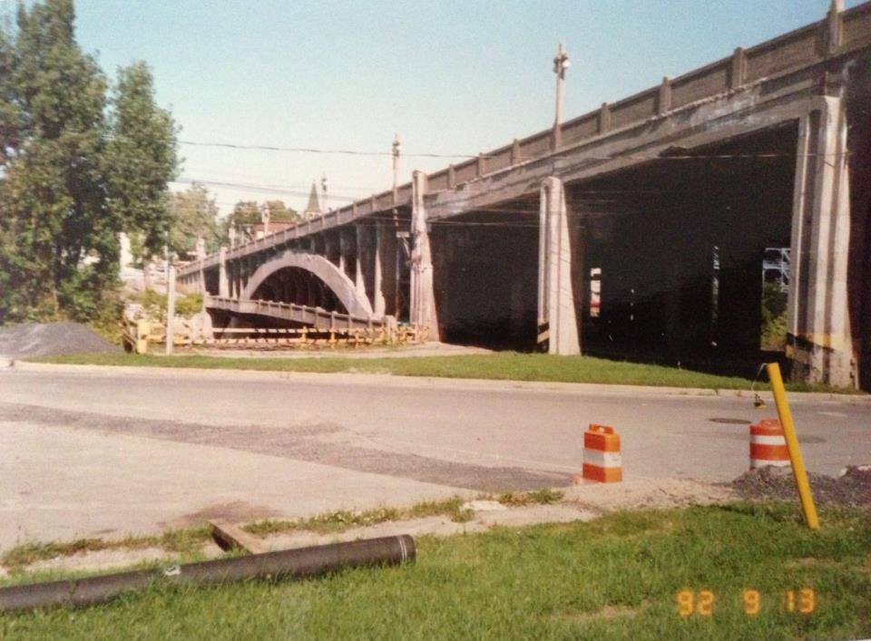 The Court Street Bridge nearing its final days in 1992.