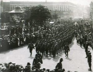 Return of the Fighting Ninth Public Square 1902 -