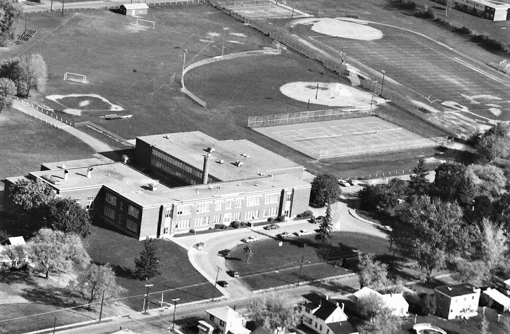 Aerial photo North Junior c. early 1980s