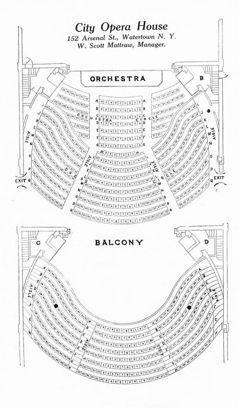 City Opera House seating chart