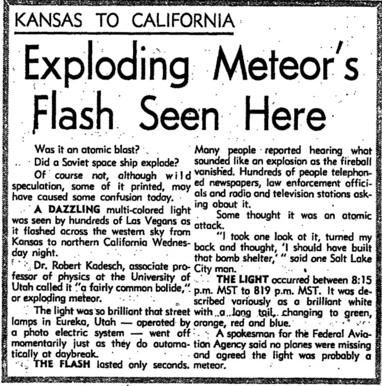April 18 1962 UFO Incident At Nellis Air Force Base