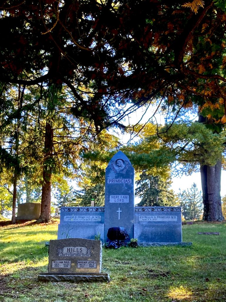 Primicias family monument at Brookside Cemetery