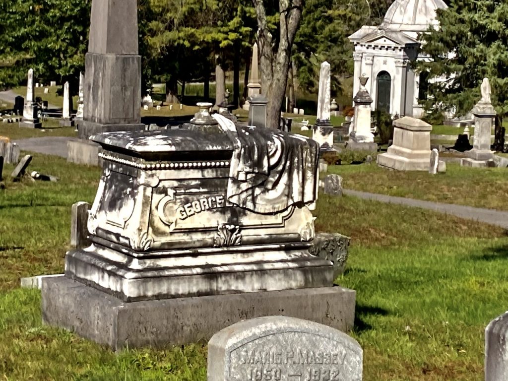 George B. Massey monument at Brookside Cemetery