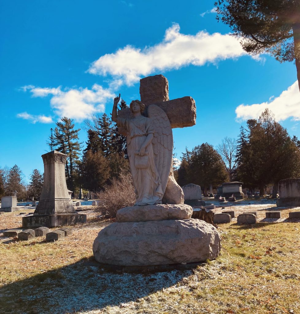 Johnston memorial at Brookside Cemetery