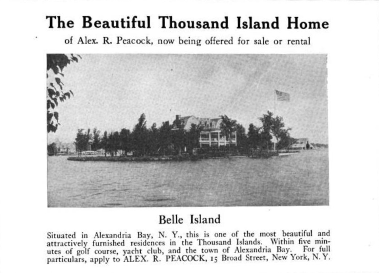 Belle Island 1000 Islands