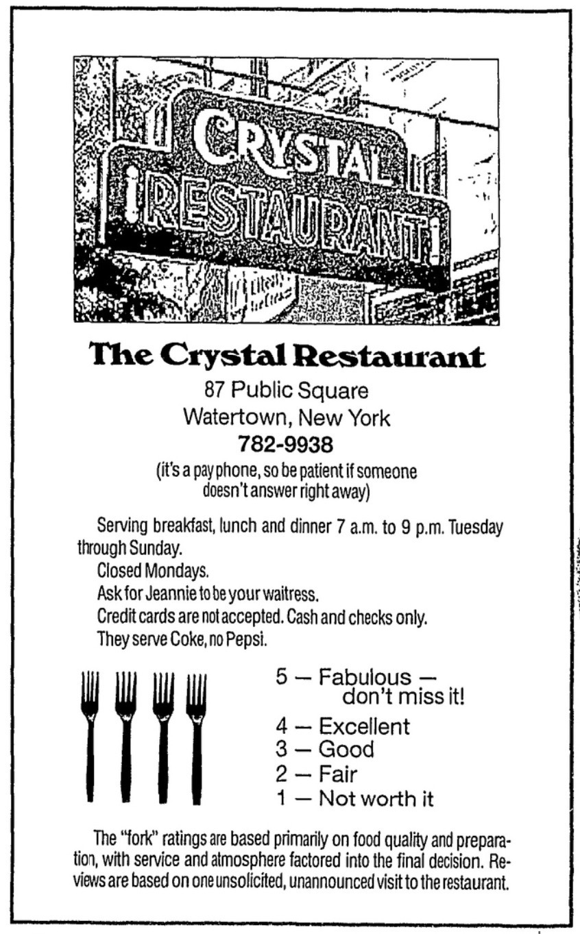 Crystal Restaurant 87 Public Square