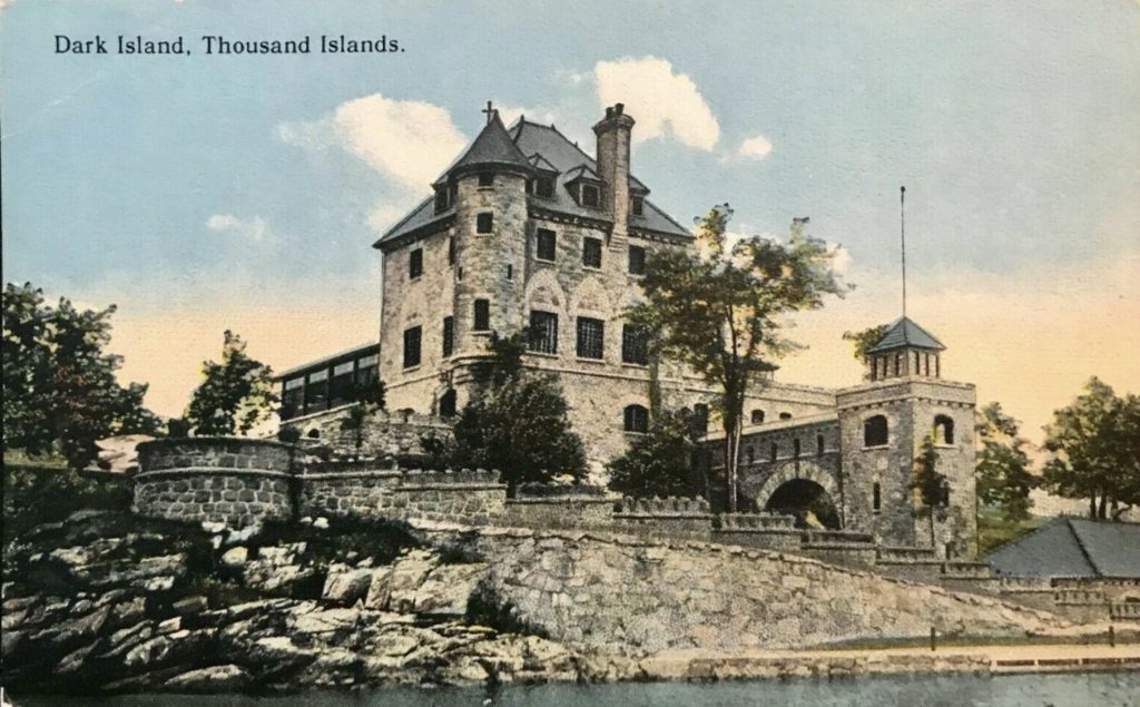 Singer Castle on Dark Island from a postcard 2