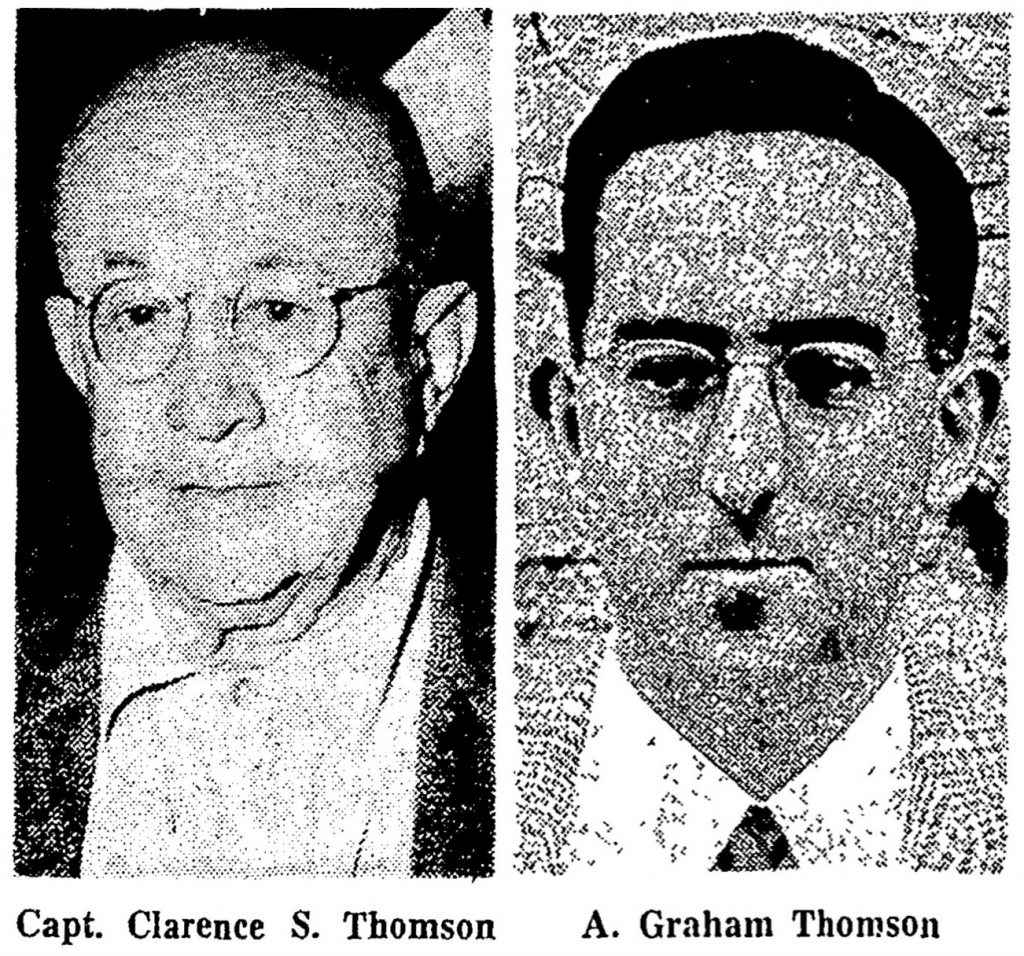 Captain Clarence S. Thomson and son A. Graham Thomson