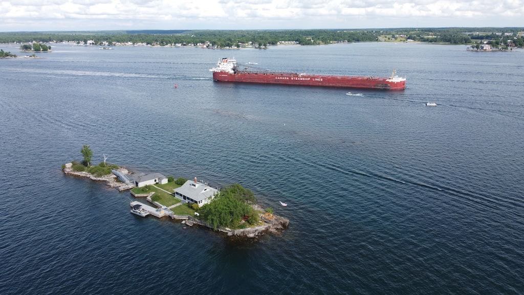 An aerial View of Twin Island