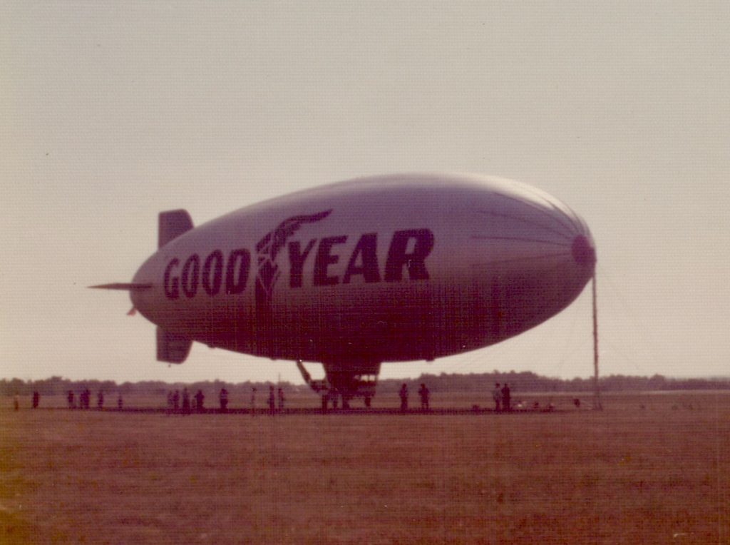 Goodyear Blimp Enterprise in 1982 at Watertown International Airport