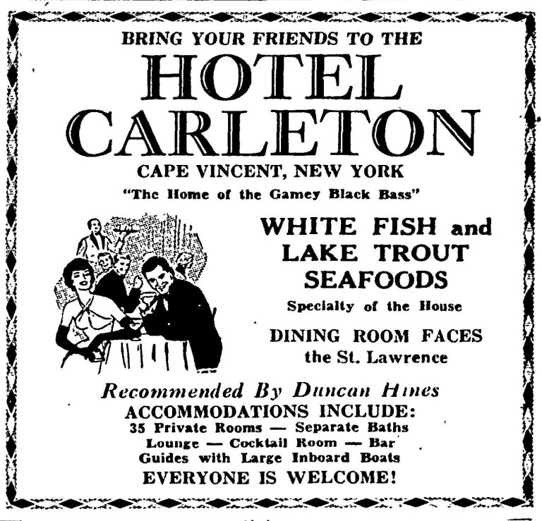 Hotel Carleton - Cape Vincent - 1000 Islands