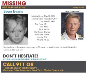 Missing Sean Evans -
