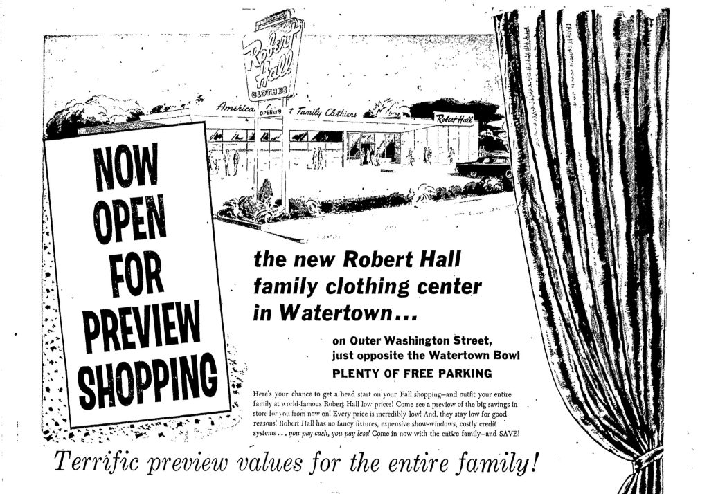 Robert Hall Clothing Advertisement 