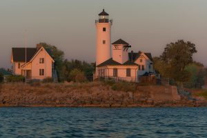 Tibbets Point Light from St. Lawrence River 2 -