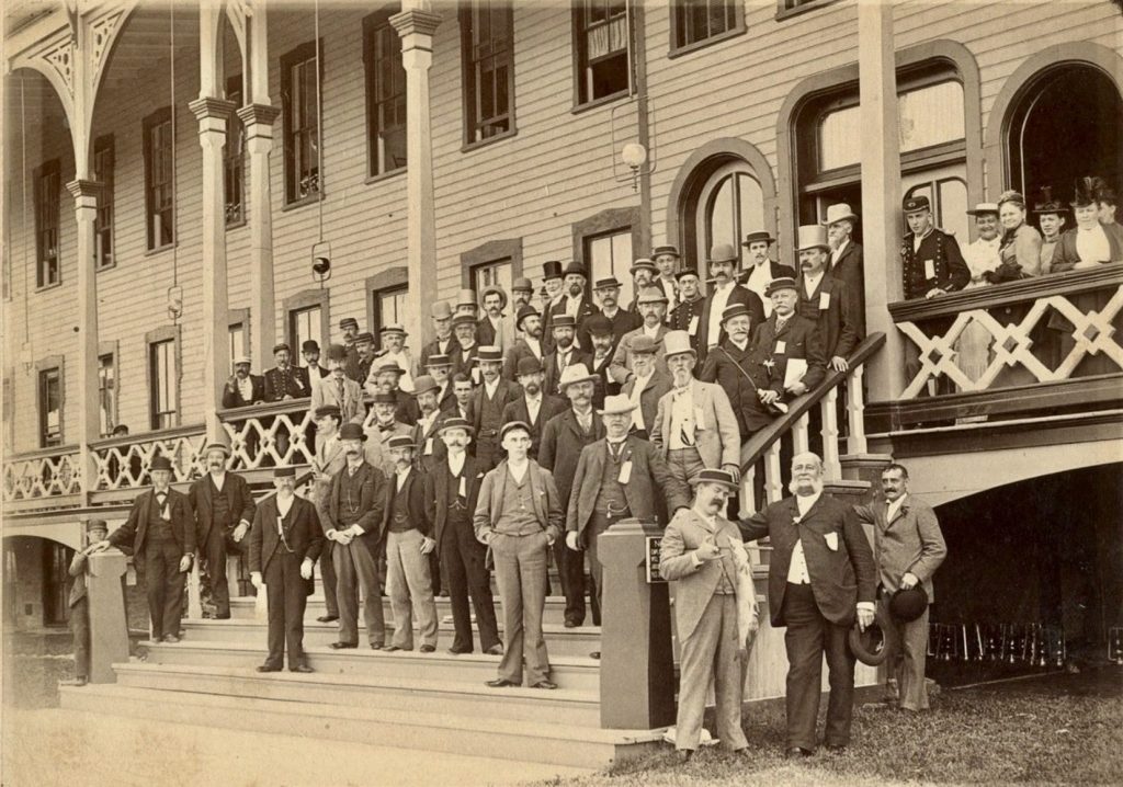 Photo on the steps of Round Island House