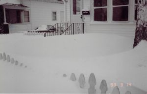 Snow drifts Blizzard of 1993 -