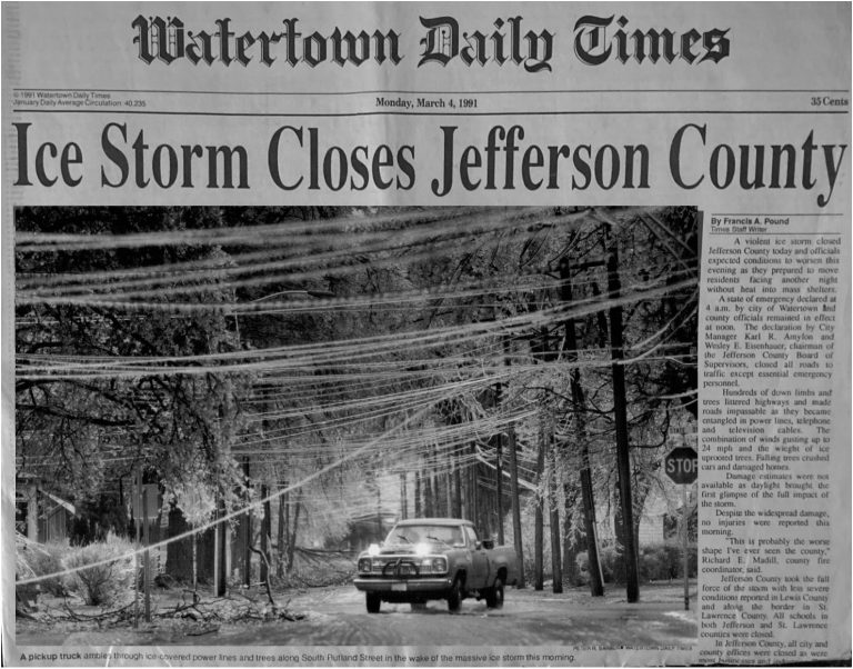 1991 Ice Storm - Watertown NY