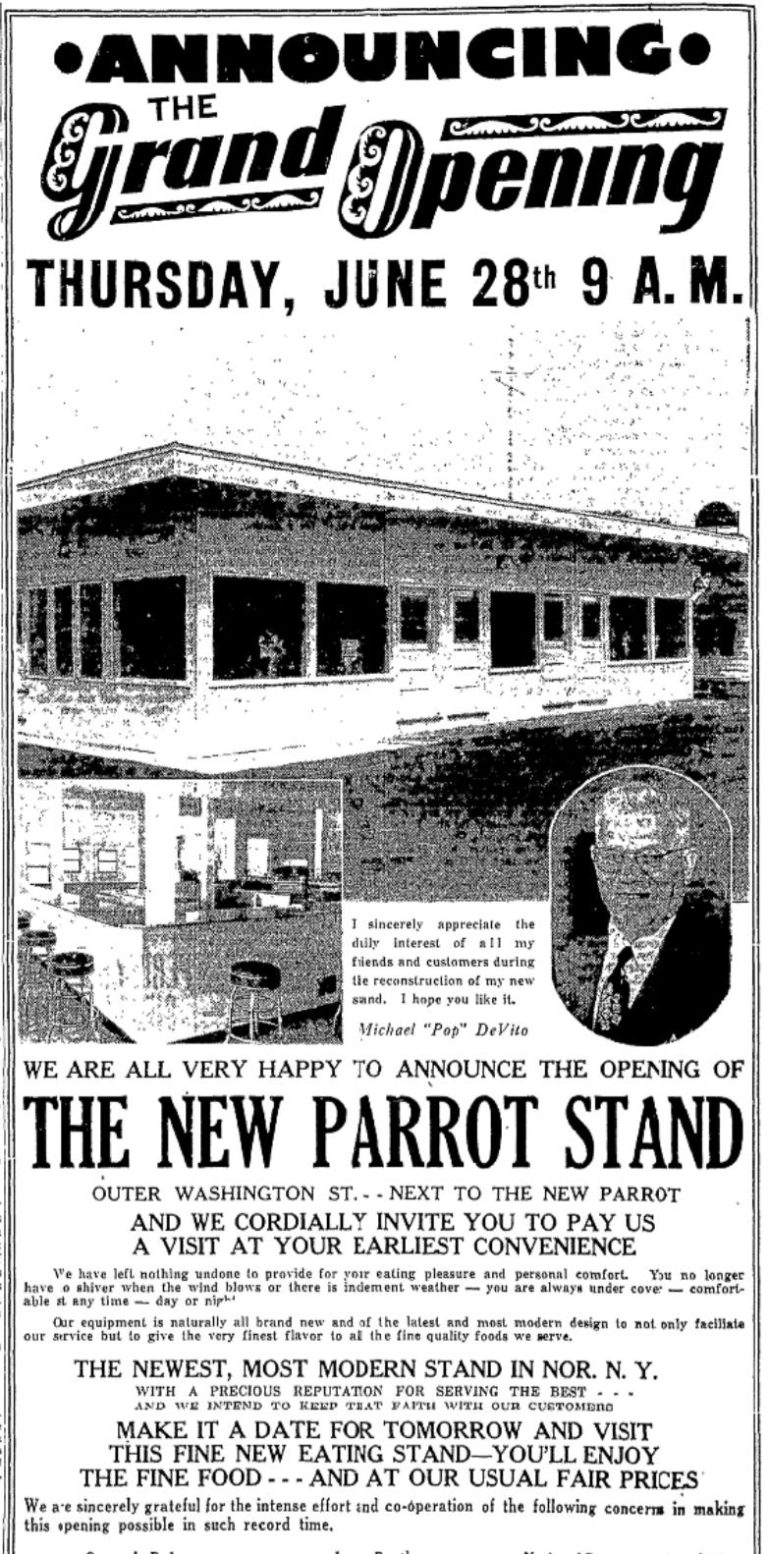 New Parrot Restaurant - est. 1932...sort of.