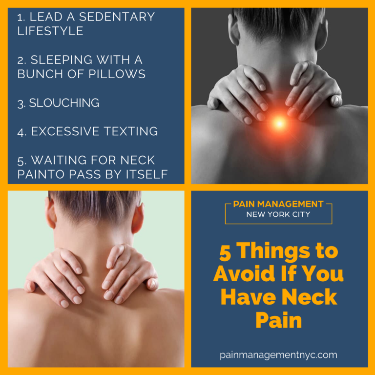 5 Things to Avoid If You Have Neck Pain 768x768
