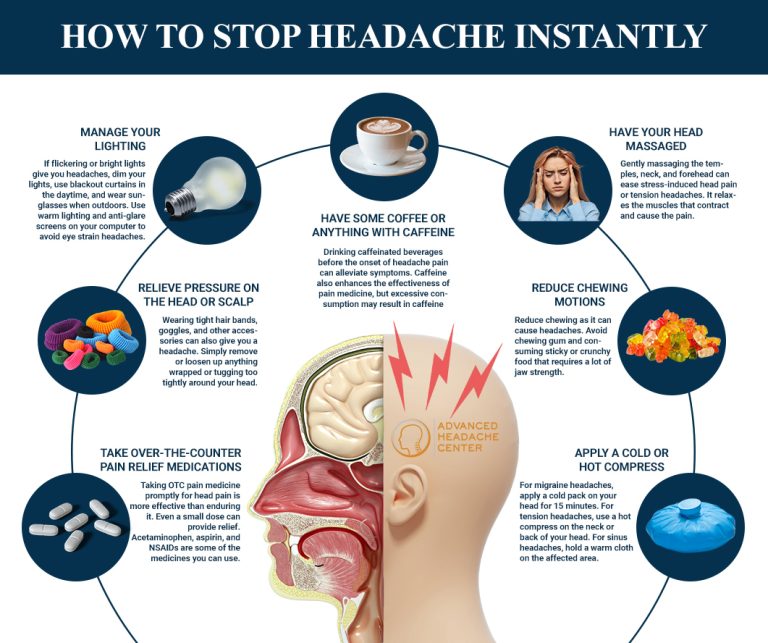 How to stop headache instantly 768x643