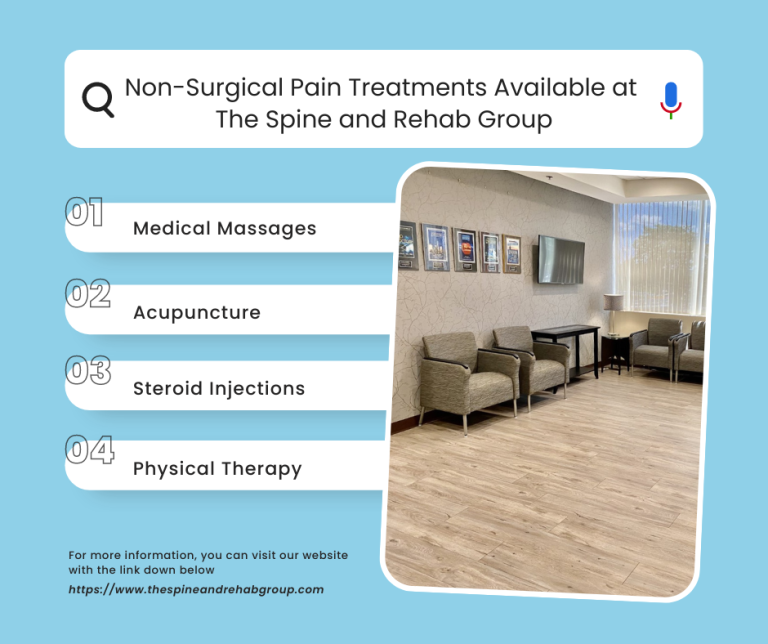 Non Surgical Pain Treatments Available at The Spine and Rehab Group 768x644