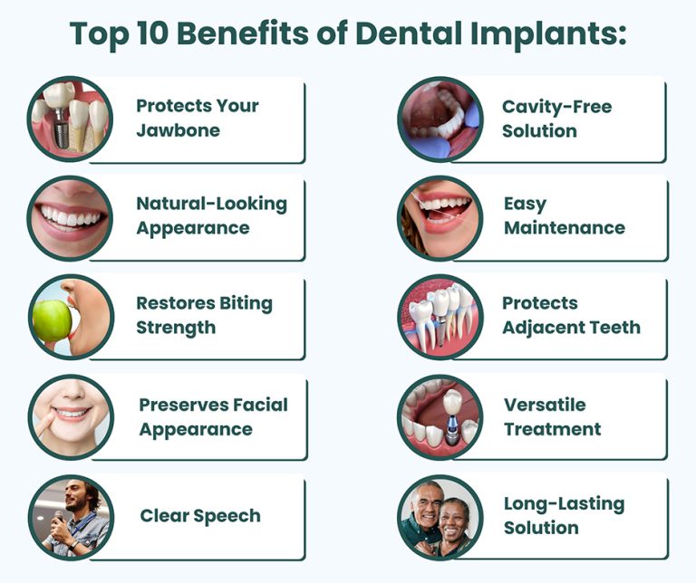 top 10 benefits of choosing dental implants 768x644