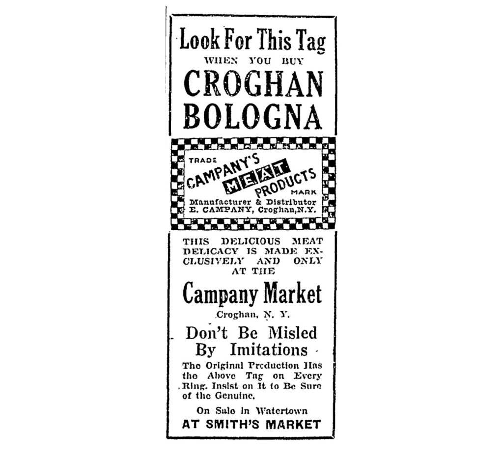 Croghan Bologna Trade Mark 1934-1