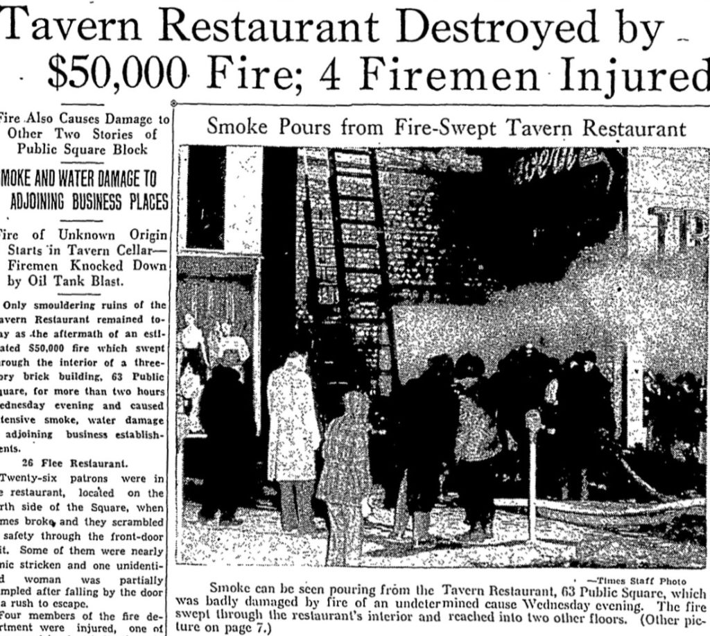 The Tavern Restaurant Fire