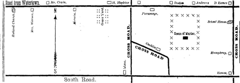 Map of Sarah Conklin Murder Area