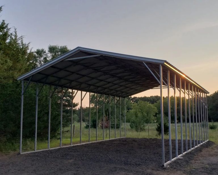 Vertical Roof Style Carport 768x614