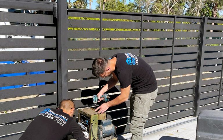 one and only guys out in the field working on electric gate repair somewhere in california 768x482