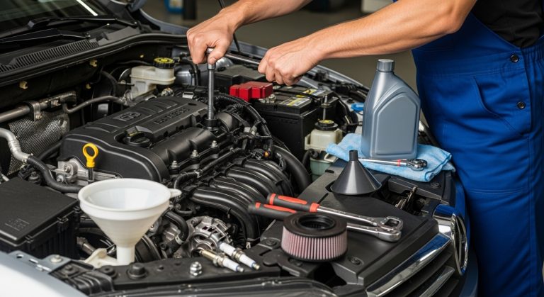 car maintenance oil change abu dhabi 768x419