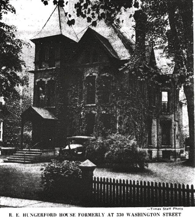 Richard E. Hungerford Mansion - 330 Washington Street (1884 - 1948) 3 Richard E. Hungerford Mansion